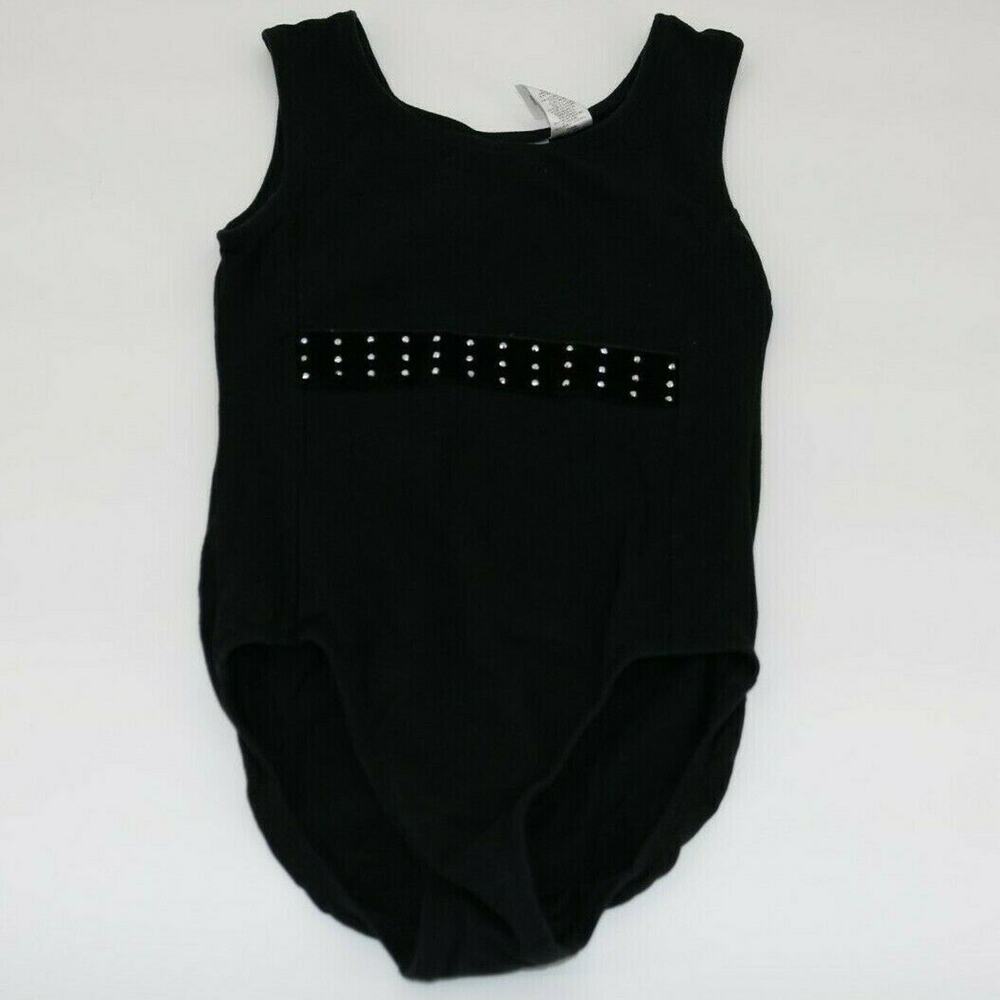 Danskin Freestyle Black Girls Leotard Gymnastics Dance Active Size Large
